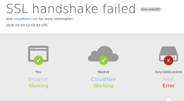 Cloudflare Error 525